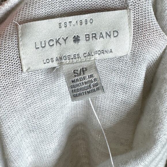 Lucky Brand Cowl Neck Knit Light Gray Lightweight‎ Sweater Women’s Small New NWT - Picture 7 of 9